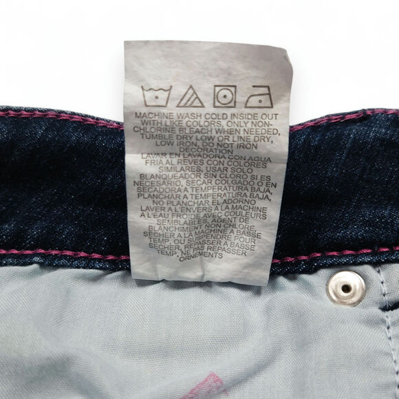 VTG EUC Wrangler Denim Shorts Silver Concho Embroidered Sz. 7 Western Rodeo Boho - Picture 6 of 7